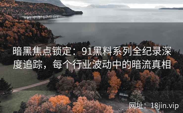 暗黑焦点锁定：91黑料系列全纪录深度追踪，每个行业波动中的暗流真相