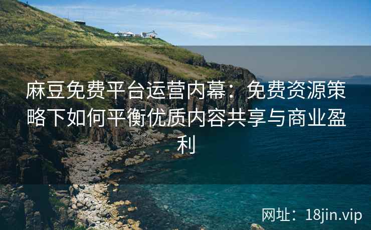 麻豆免费平台运营内幕：免费资源策略下如何平衡优质内容共享与商业盈利